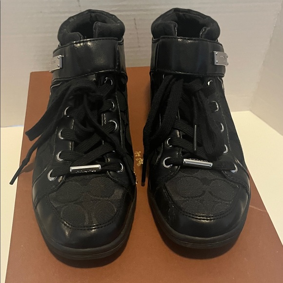 Coach Zany Black high-top sneaker Women 8 PreOwned - Picture 4 of 14